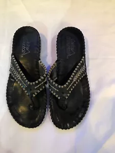 White Mountain Womens Black Slippers, Sz 7 - Picture 1 of 5