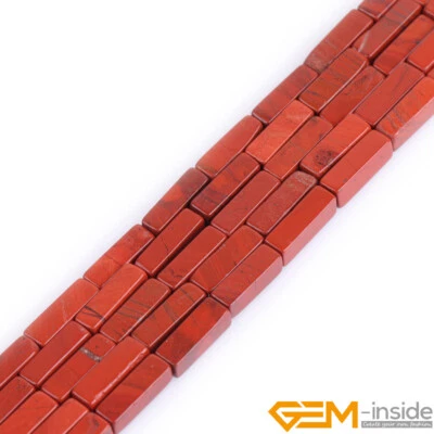 Tubo de piedras preciosas naturales surtidas de 4x13 mm cuboides cuentas sueltas para hacer joyas 15" Foto 1 de 4