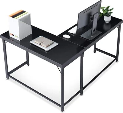 Ivinta Escritorio de Computadora en Forma de L Hogar Oficina Esquina Mesa de Escribir Estación de Trabajo Foto 1 de 4