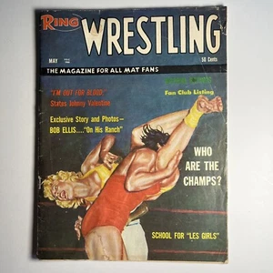 THE RING WRESTLING MAY 1963 JUDY GRABLE JOHNNY VALENTINE ELLIS WOMEN WRESTLING - Picture 1 of 9