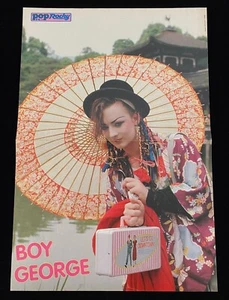 BOY GEORGE IN JAPAN 1983 HTF ORIGINAL VINTAGE POSTER TAKEN FM POP ROCKY MAGAZINE - Imagen 1 de 2