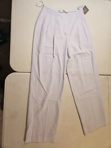 Vintage Lord & Taylor Women's Size 10 Wide Leg Pants Light Blue NWT NOS acetate - Picture 1 of 8