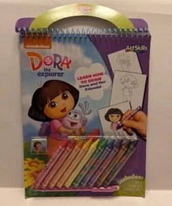 Dora la Exploradora Aprende a Dibujar Habilidades Artísticas Libro con Lápiz Borrador - Imagen 1 de 6