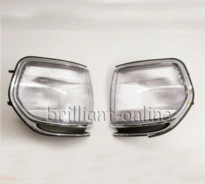 Par de luces intermitentes de esquina delantera aptas para Toyota Land Cruiser 80 92-96 Foto 1 de 3