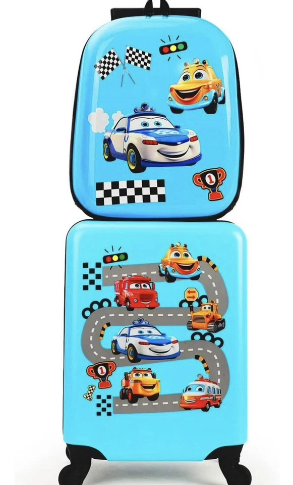 Maletas de transporte para niños con ruedas 360 grados para viajar azul Foto 1 de 4