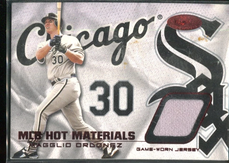 2002 Fleer Hot Prospects MLB Red Hot Materials #MO Magglio Ordonez Jersey /50 - Image 1 of 1
