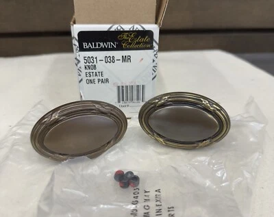 Par de perillas Baldwin Estate Edinburgh 5031 en latón envejecido 038 5031-038-MR nuevas Foto 1 de 4