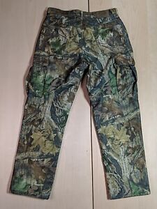 Vintage Cabela's Scentlok Advantage Camoflauge Hunting Pants Woodland Fleece 