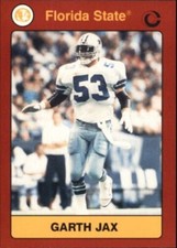 1990-91 Florida State Collegiate Collection Multi-Sport Card #93 Garth Jax