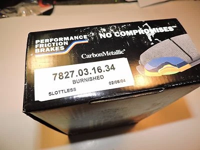 NEW PFC rear brake pads PFC 7827-03-16 bedded NASCAR Late Model - Image 1 of 4