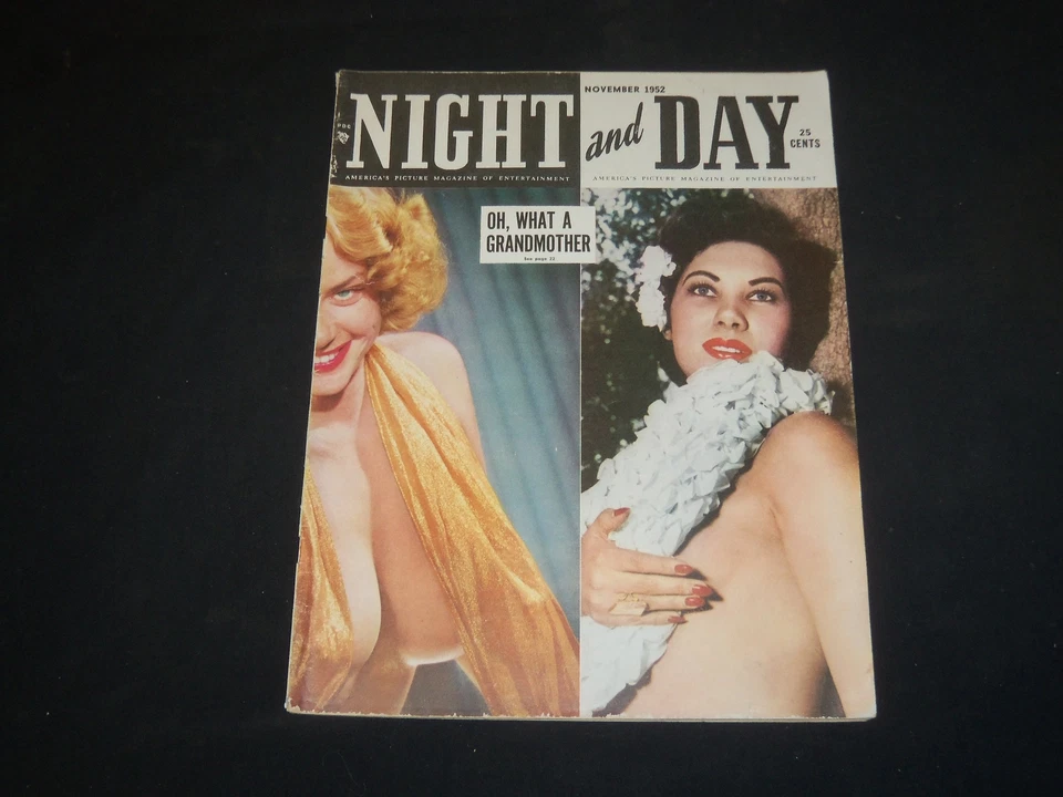1952 NOV NIGHT AND DAY MAGAZINE-NICE COVER PHOTOS & INSIDE PHOTOS & ADS -ST 5318 - Image 1 of 2