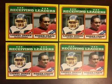 1986 Topps #226 ROGER CRAIG - LIONEL JAMES 1985 NFL Receiving Leaders Lot 4 WOW