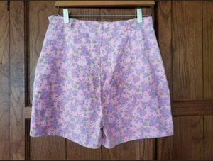 Vtg 60s 70s Pin-Up Hot Pants Very High Rise Shorts Cotton Rayon Waist 28 Hips 37 - Picture 1 of 9
