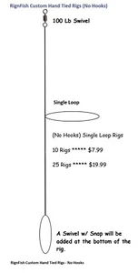 Hi-Low Single Drop Fishing Rigs (No Hooks) Pompano Whiting Snappers Croakers Etc - Picture 1 of 19
