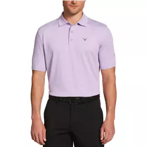 Polo da golf Callaway uomo Pro Spin Fine Line a righe maniche corte, viola, taglia 2XL - Foto 1 di 3
