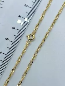 9ct Yellow Gold 2mm Singapore Twist 24" / 60cm Neck Chain (228) - Picture 1 of 3