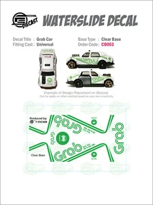 Calcomanías de tobogán acuático CB 003# BASE CLARA AGARRAR_CARS para fundición a presión personalizada 1:64 - Imagen 1 de 5