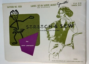 Stretch & Sew Sewing Pattern Ann Person Ladies Set-In Sleeve Jacket Pattern 1050 - Picture 1 of 3