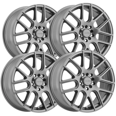 (Set of 4) Vision 426 Cross 16x7 5x108/5x4.5" +38mm Gunmetal Wheels Rims Foto 1 de 4