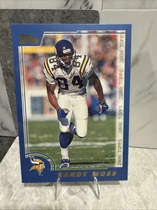 🔥🏈2000 Topps Randy Moss Minnesota Vikings Football Karte BLUE JUMBO 4/8 GET IT - Bild 1 von 13
