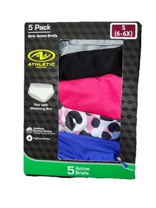 Athletic works Girls active Browns Size Small (4-6) 5 Pairs - Picture 1 of 2