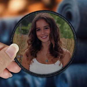 Parche Alba Baptista coser/planchar con borde bordado para sombreros - Imagen 1 de 10