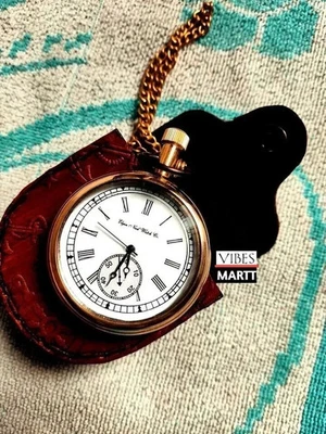 Reloj de Bolsillo Elgin Vintage Coleccionable Antiguo 1- Reloj de Bolsillo de Latón Regalo Foto 1 de 4