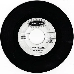 RAINDROPS book of love U.S. JUBILEE 45rpm_1962 SOUL R&B_1964 girl group sound - Picture 1 of 1