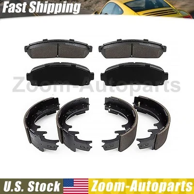 Kit de pastillas de freno delanteras traseras + zapatas de freno de tambor para Mazda B2300 2003-2010 Foto 1 de 4