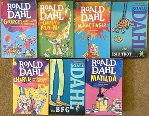 ROALD DAHL 7 Book Bundle Matilda BFG Charlie Esio Trot - Picture 1 of 7