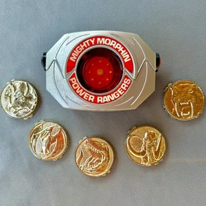 ORIGINAL 1993 Mighty Morphin' Power Rangers komplett Morpher + 5 Münzen - getestet - Bild 1 von 24