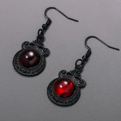 Pendientes Vintage Gótico Bruja Rosa Negra Para Mujer Niñas Halloween Moda Joyería Foto 1 de 4