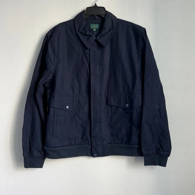 J Crew Flight Jacket In Cotton Poplin Mens XL Indigo Navy Full Zip - Image 1 of 4