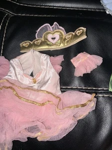American Girl Bitty Baby Doll Ballerina Outfit Pink Tutu Wand Crown - Picture 1 of 6