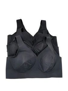 Reggiseno Evelyn & Bobbi The Evelyn senza fili copertura completa taglia 2XL lotto di 3 reggiseni - Foto 1 di 7