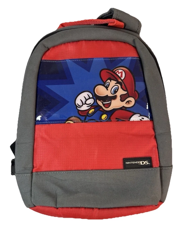 Bolsa de almacenamiento sobre el hombro Super Mario Nintendo DS para niños con capacidad para 18 videojuegos Foto 1 de 4