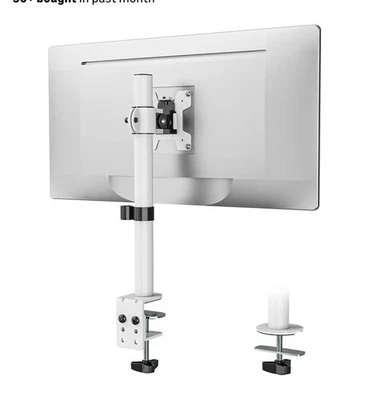 Wali Single Monitor Desk  Mount White 32 inch 22lbs Height Angle Adjustable - Image 1 of 3