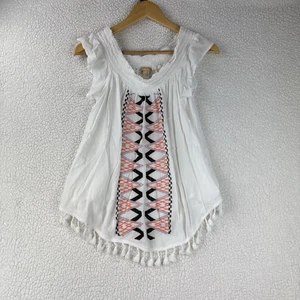 Blusa Borlas TAKARA Mediana BOHO Cottage Core Estilo Campesino - Imagen 1 de 7