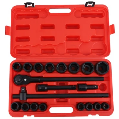 21x 3/4 inch 19-50mm Drive Deep Impact Socket Set Garage Repair Ratchets - Image 1 of 4