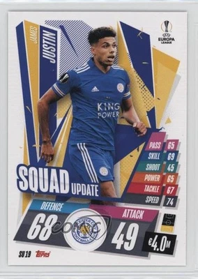 2020-21 Topps Match Attax UCL Extra Squad Update James Justin #SU19 Rookie RC - Image 1 of 2
