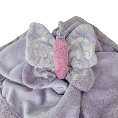 Tiddliwinks Mariposa Lovey Peluche Púrpura 13" Cuadrado Bordado Chupete Seguridad Foto 1 de 4