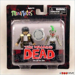 The Walking Dead Minimates figures Shane and Punk Zombie Toys R Us exclusive - Picture 1 of 2
