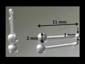 CLEAR INVISIBLE No Allergy NOSE STUD NOSE RETAINER HIDE IT PIERCING Work School - Picture 1 of 1