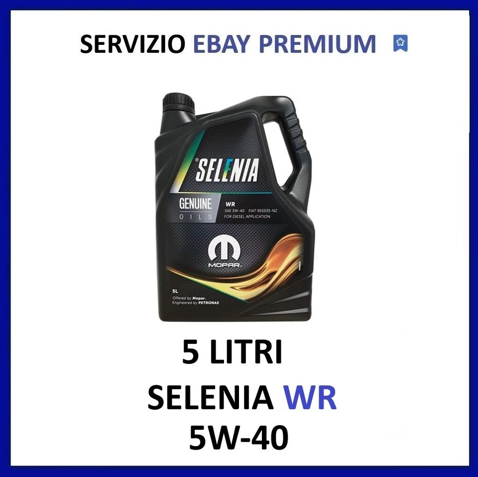 5 LITRI - SELENIA WR 5W-40ACEA A3/B4 MIGLIOR PREZZO (1x5LT) !!!!! - Immagine 1 di 1