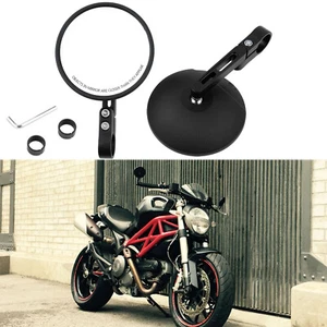 CNC Motorcycle 7/8" Bar End Rearview Mirrors For Ducati Monster 696 797 821 1200 - Picture 1 of 18