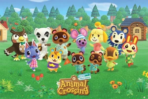 (157) MAXI POSTER Animal Crossing (Lineup) NEW 61cm x 91.5cm - Picture 1 of 3