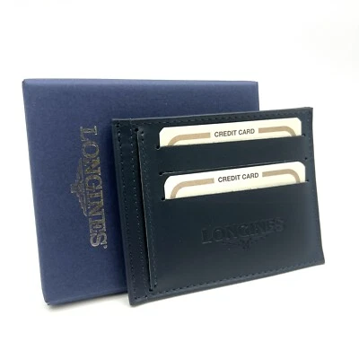 Portafoglio Da Uomo In Pelle Longines Portacarte Blu nuovo scatola BOX carte - Image 1 of 4