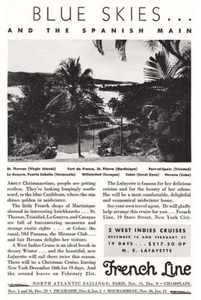 1932 French Line: Blue Skies Vintage Print Ad - Picture 1 of 1