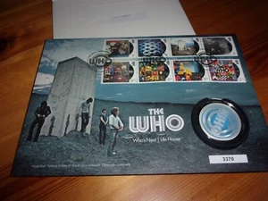 THE WHO COIN/MEDAL PNC COVER WITH F/SET STAMPS - GB R/M OCT 2024 L/E NO. 03370 - Picture 1 of 3
