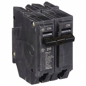 GE Miniature Circuit Breaker: 20 A, 120/240V AC, Single Phase, 10kA at 120/240V - Picture 1 of 2